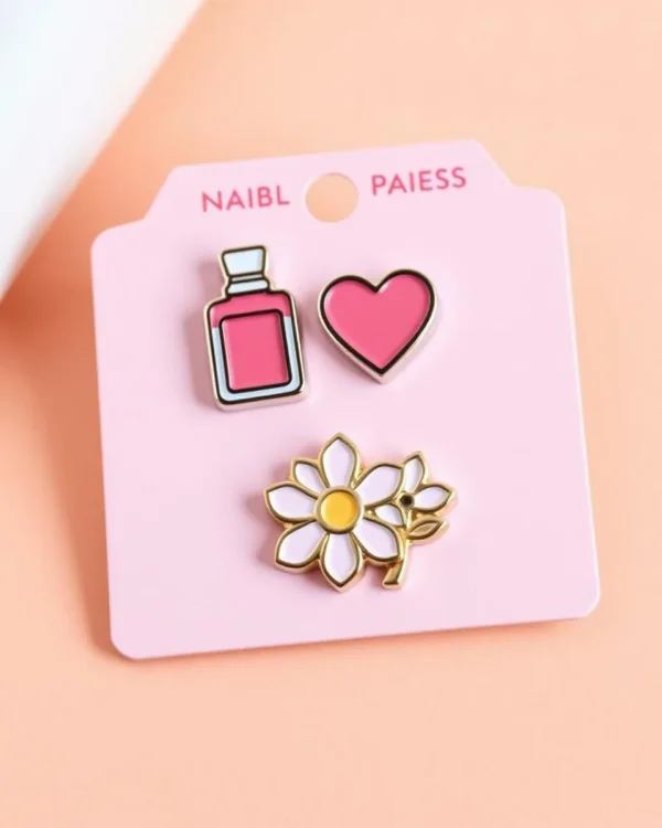 Nail Girlie Enamel Pin Set