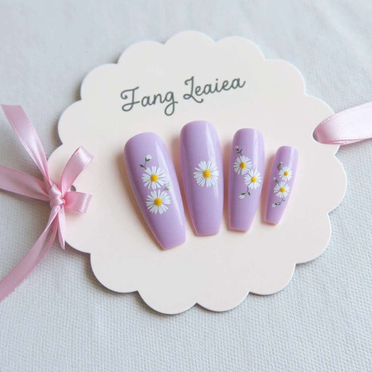 Lavender Daisy Press-Ons